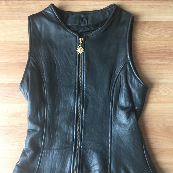 Tip Top of California Jackets & Blazers - VINTAGE 80’s black authentic leather vest GUC
